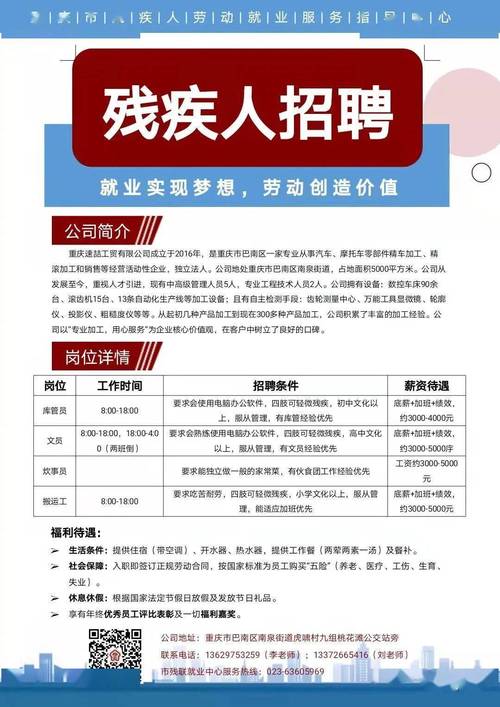 洛阳残疾人最新招聘-洛阳残障人士就业信息发布